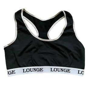 2 for $30 Lounge Black Womens Sporty Yoga Sports Bra SZ L